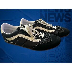 Vans Serio Super Lo Pro Mens 13 Black White Low Top Sneakers Gum Sole 721356